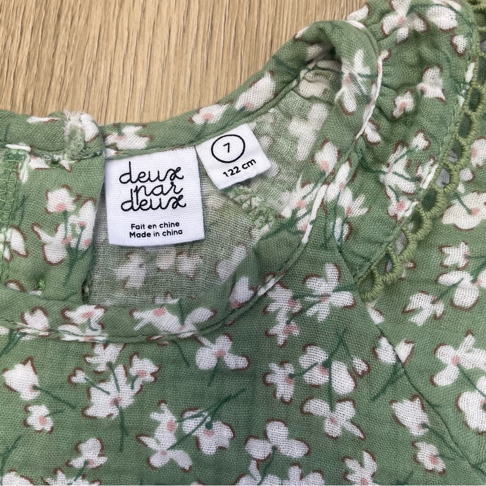 Deux par Deux Girls Size 7 Muslin Blouse & Short Set - Picture 4 of 12